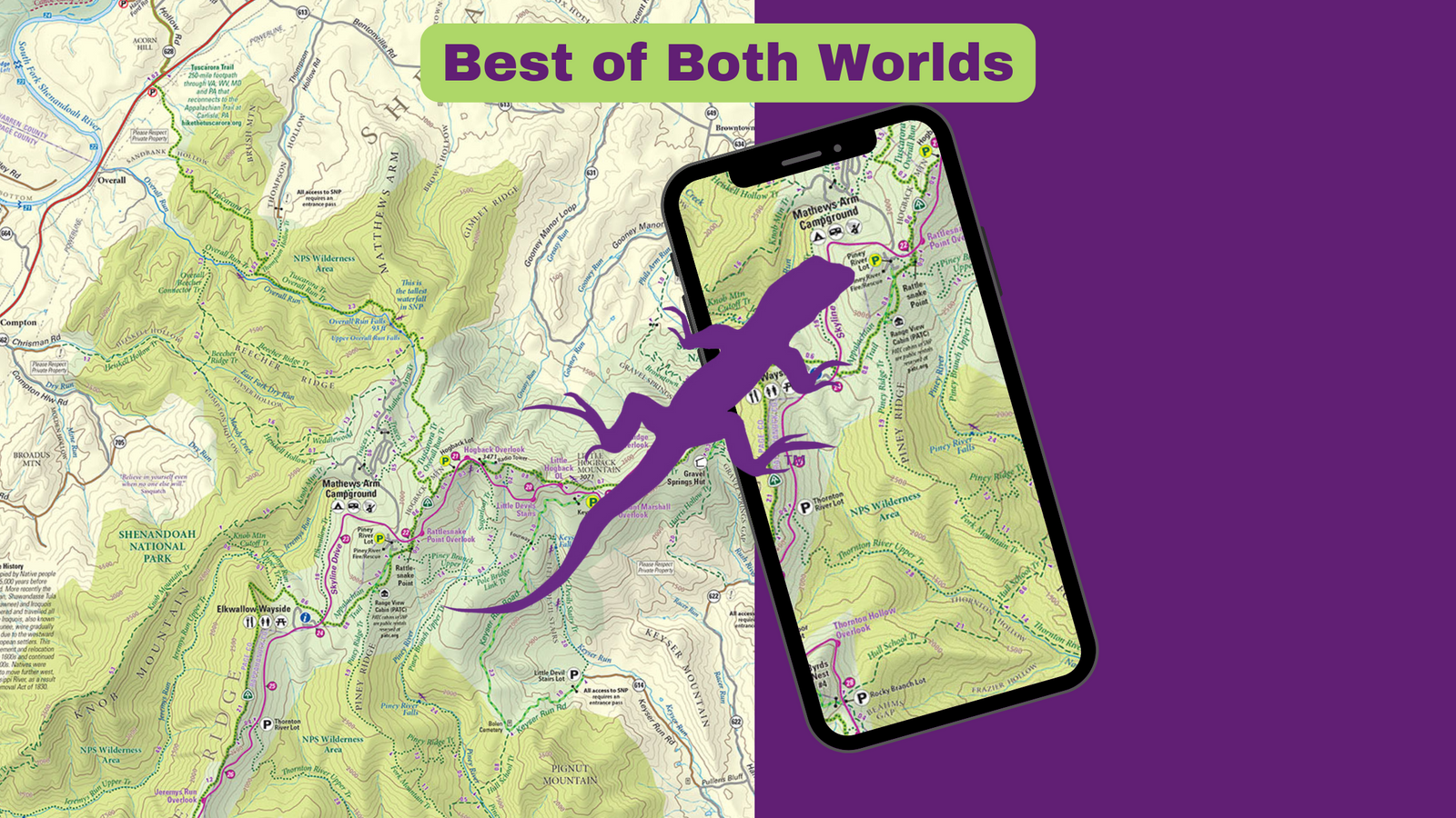 Unlocking the Great Outdoors: The Best of Both Worlds with Purple Lizard Maps