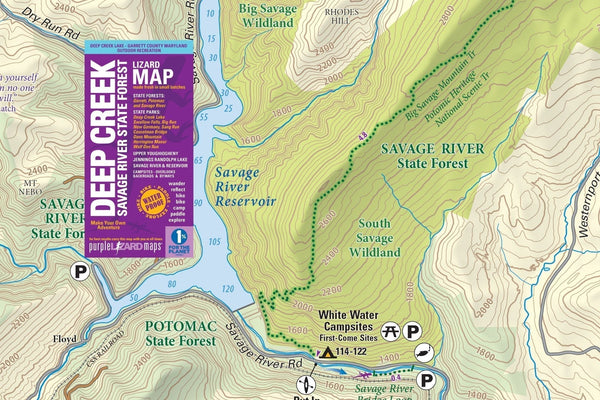 Four Rivers Deep Maps Explore Deep Creek - Savage River with Purple Lizard Maps