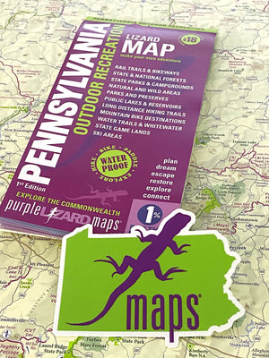 Pennsylvania Statewide Outdoor Recreation Purple Lizard Map