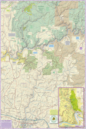 Cook Forest - Clear Creek Lizard Map: Pennsylvania