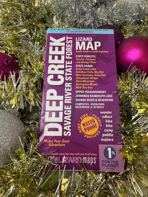 Deep Creek Purple Lizard Map Holiday Gift