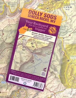 Back Cover Purple Lizard Dolly Sods Seneca Rocks Map 