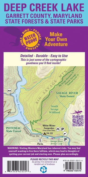 Deep Creek - Savage River State Forest: Maryland Map