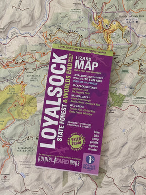 Loyalsock-Worlds End Lizard Map, Pennsylvania