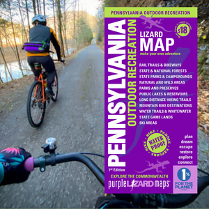 Pennsylvania Outdoor Recreation Purple Lizard Map Cover on Rail Trail