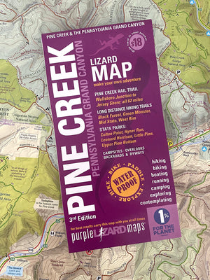 Pine Creek Lizard Map - Grand Canyon of Pennsylvania