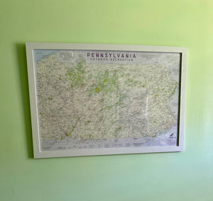 Pennsylvania Recreation Map Art Print and Poster