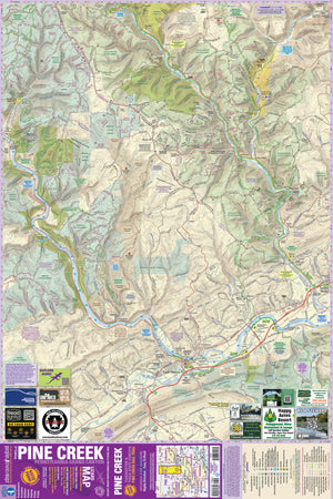 Pine Creek Lizard Map - Grand Canyon of Pennsylvania