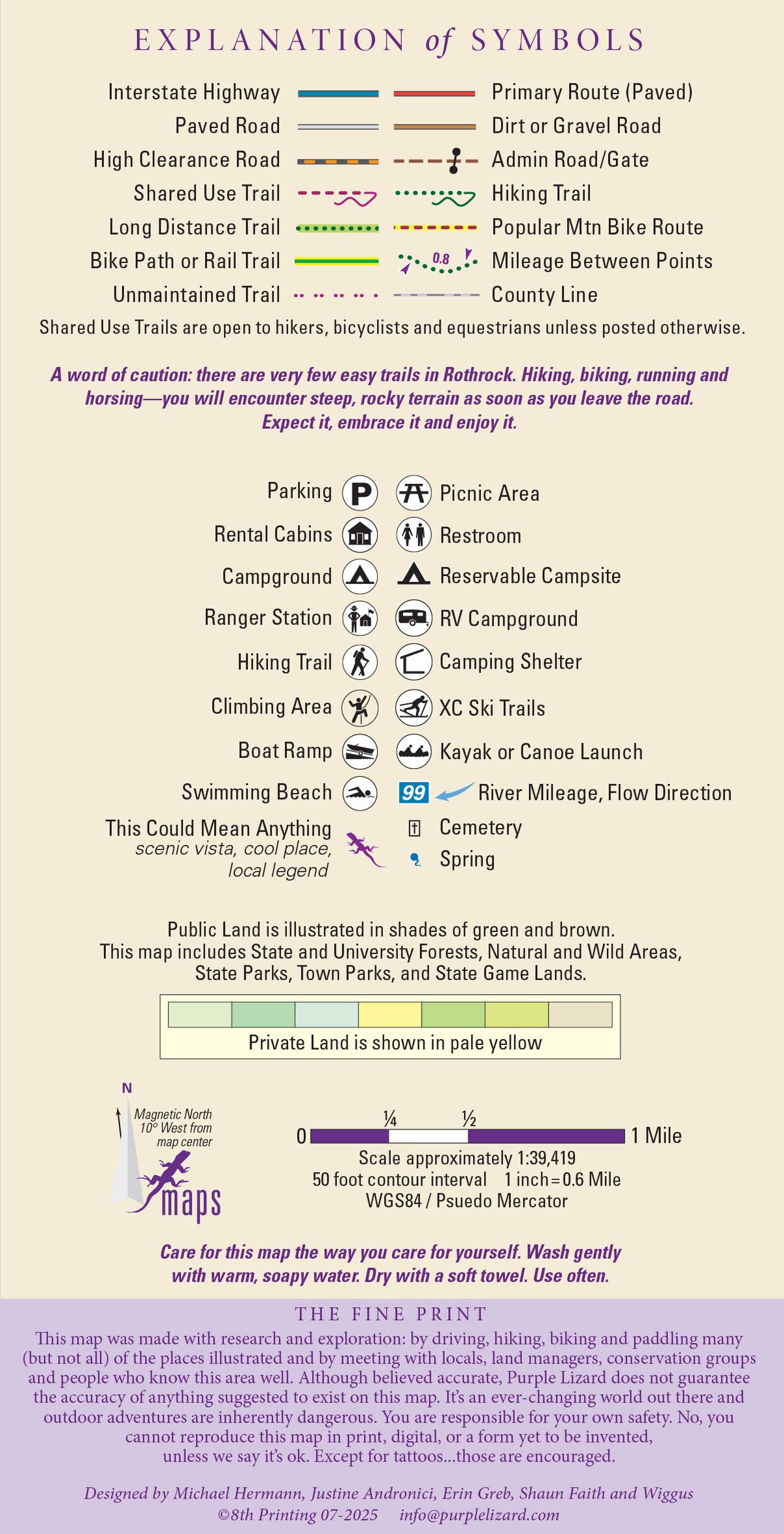 Rothrock Lizard Map, Pennsylvania