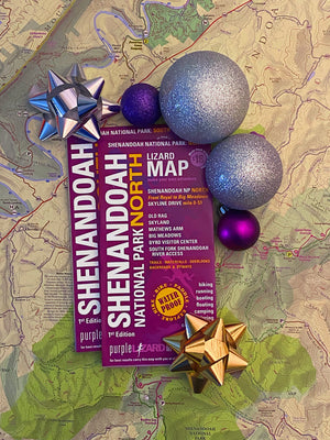 Shenandoah National Park Purple Lizard Maps Holiday Gift Image