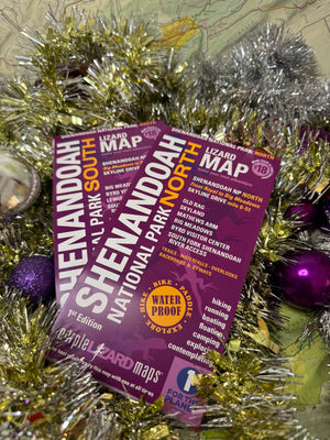 Shenandoah National Park Purple Lizard Maps Holiday Gift Image