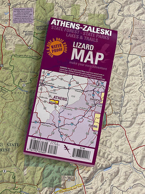 Athens-Zaleski Lizard Map, Ohio