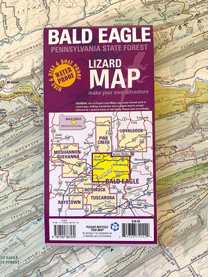 Bald Eagle Lizard Map, Pennsylvania