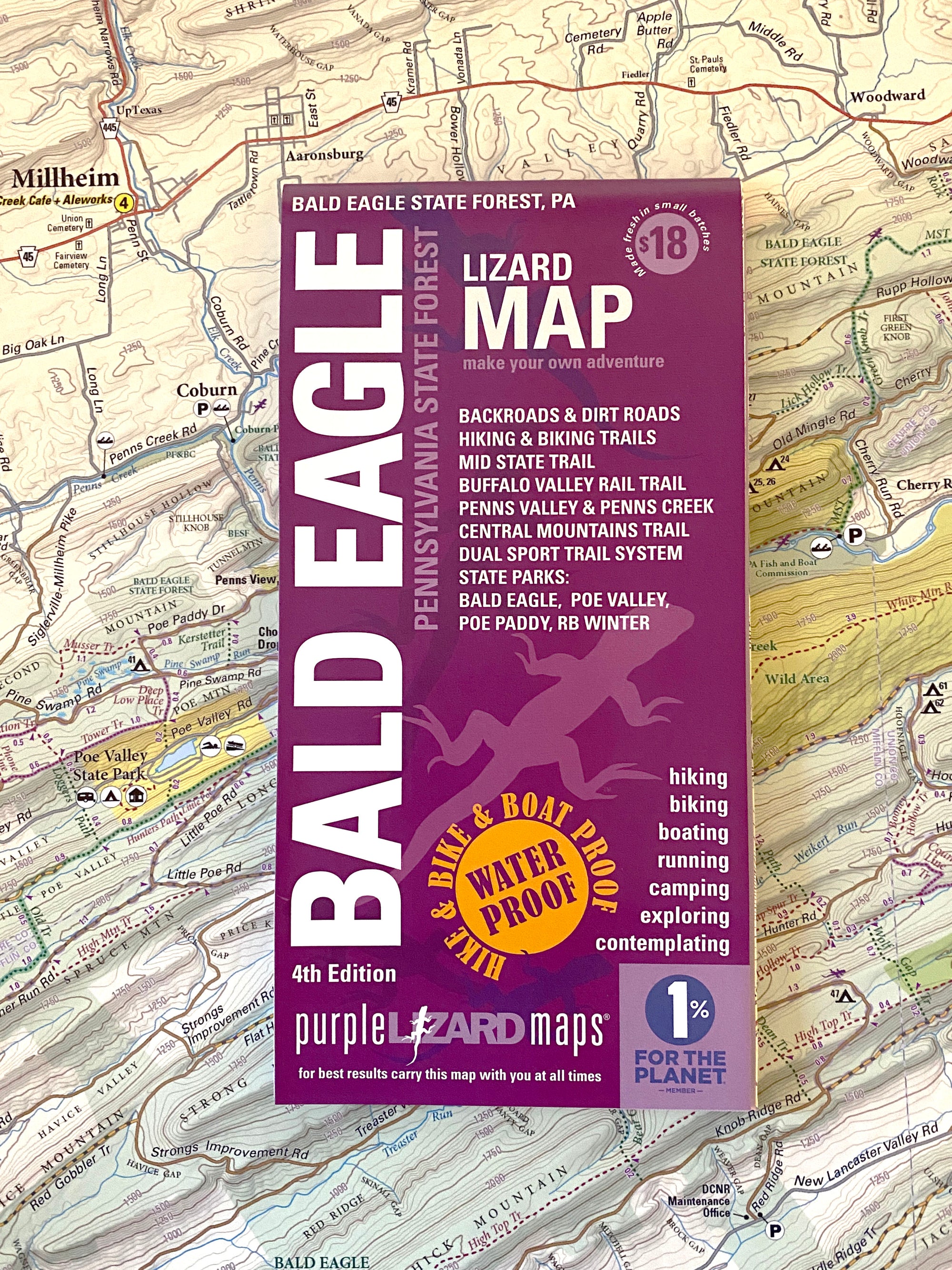 Bald Eagle State Forest Purple Lizard Map - Adventure Starts Here