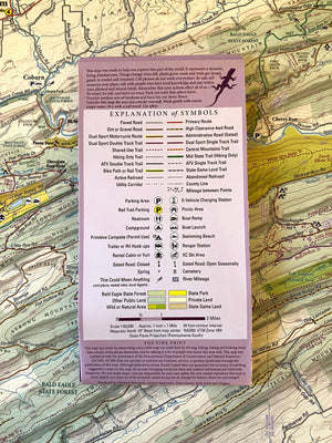 Bald Eagle Lizard Map, Pennsylvania