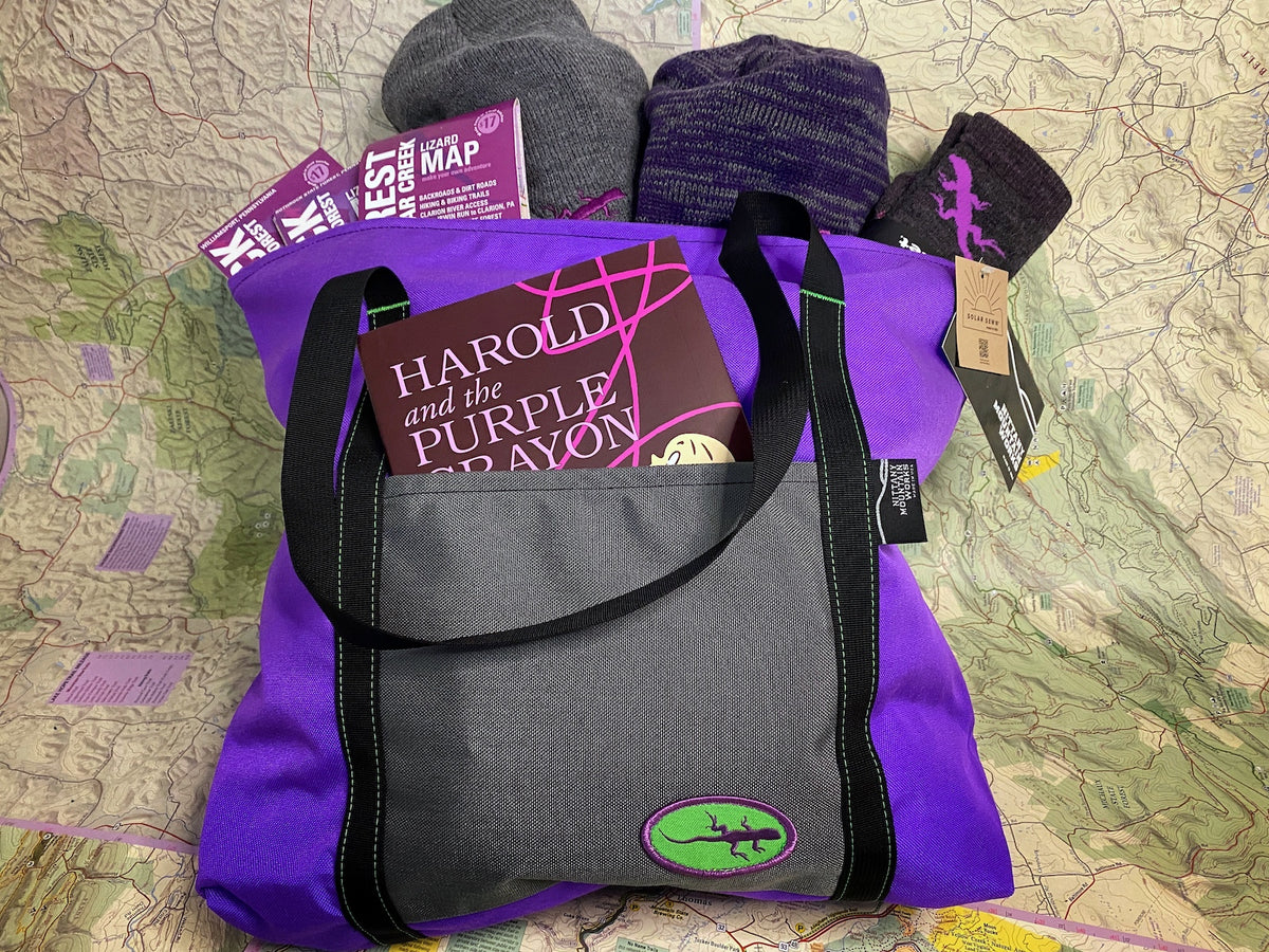 The Lizard Tote Bag custom made by Nittany Mountain Works