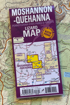 Moshannon-Quehanna Lizard Map, Pennsylvania