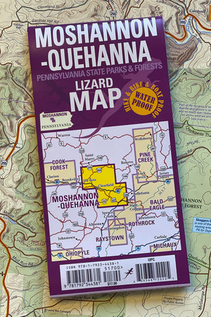 Moshannon-Quehanna Lizard Map, Pennsylvania