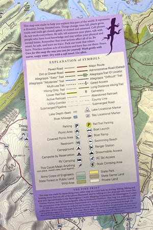 Raystown Lizard Map, Pennsylvania