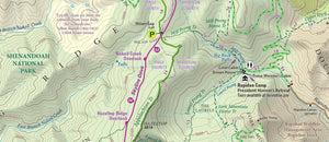 Crop of Shenandoah National Park Purple Lizard Map - Detailed Maps of Shenandoah National Park 