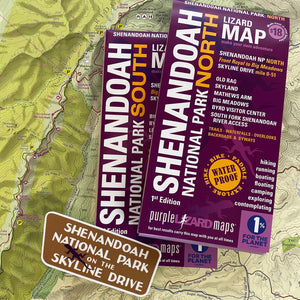 Shenandoah National Park and Surrounding Area 2 Pack Purple Lizard Maps - Adventure Starts Here