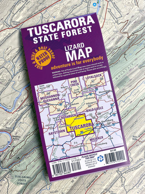 Tuscarora State Forest Lizard Map, Pennsylvania