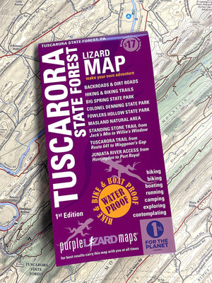 Tuscarora State Forest Lizard Map, Pennsylvania