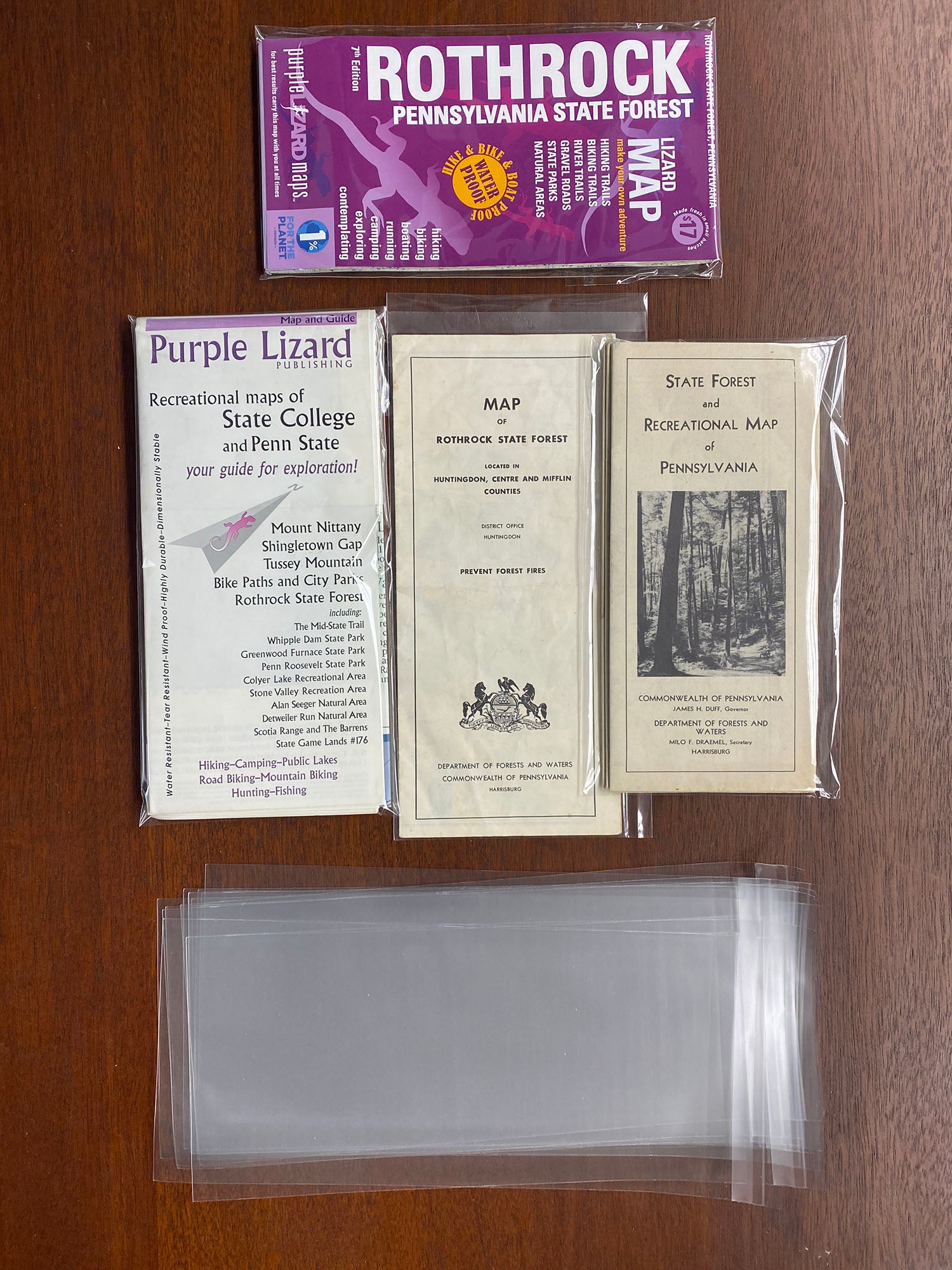 Archival Quality Map Sleeves (25 pack) - Purple Lizard Maps